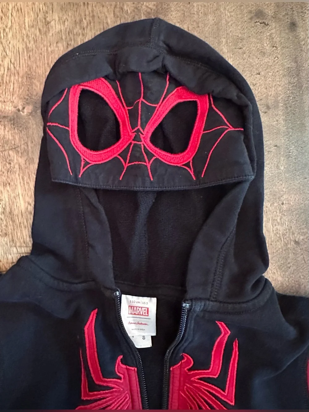 EUC Hanna Andersson Marvel Miles Morales French Terry Hoodie Size 5T.